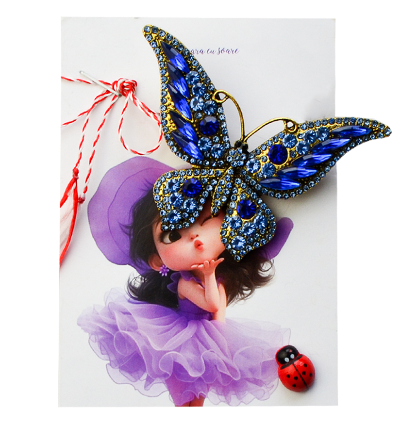 Brosa Fluture Albastru